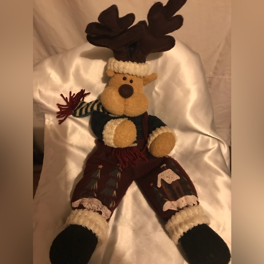 Vintage Holiday Plush Moose